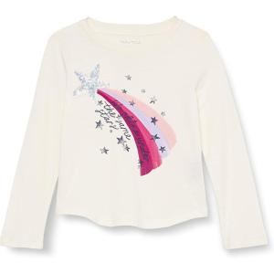 Nautica Girls’ Long Sleeve Graphic T-Shirt(Eggnog We Shine)
