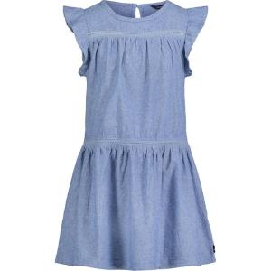 Nautica Girls’ Short Sleeve Chambray Shirt Dress(Medium Chambray H06g)