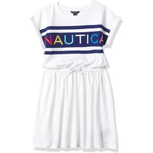 Nautica Girls Short Sleeve Fashion Dress(White)
