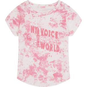 Nautica Girls Short Sleeve T-Shirt with Fun Graphic Design, Cotton Tee with Tagless Interior(Pink Tie-dye)