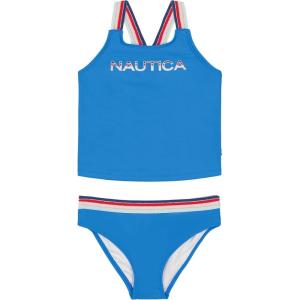 Nautica Girls Two-Piece Bikini Swimsuit Set, UPF 50+ Sun Protection, Quick-Dry Bathing Suit(French Blue)
