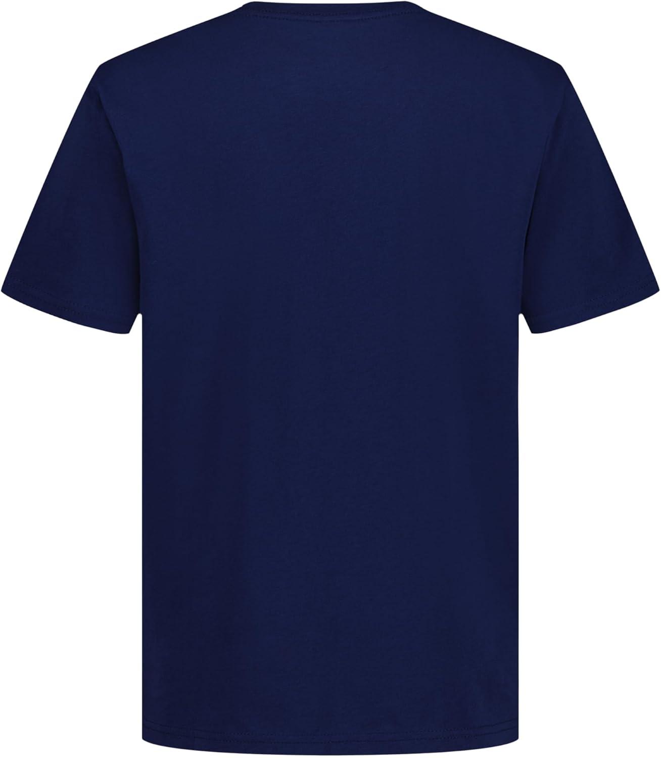 imageNautica Boys Short Sleeve Graphic Crew Neck TShirt Soft Comfortable Relaxed FitAmerican Flag Blueprint