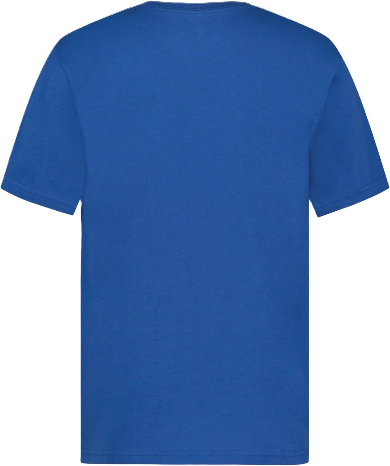 imageNautica Boys Short Sleeve Graphic Crew Neck TShirt Soft Comfortable Relaxed FitBarredstripe Windsurf Blue