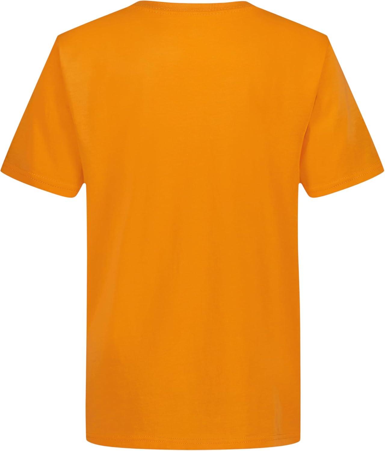 imageNautica Boys Short Sleeve Graphic Crew Neck TShirt Soft Comfortable Relaxed FitPainterly Jclass Tangerine