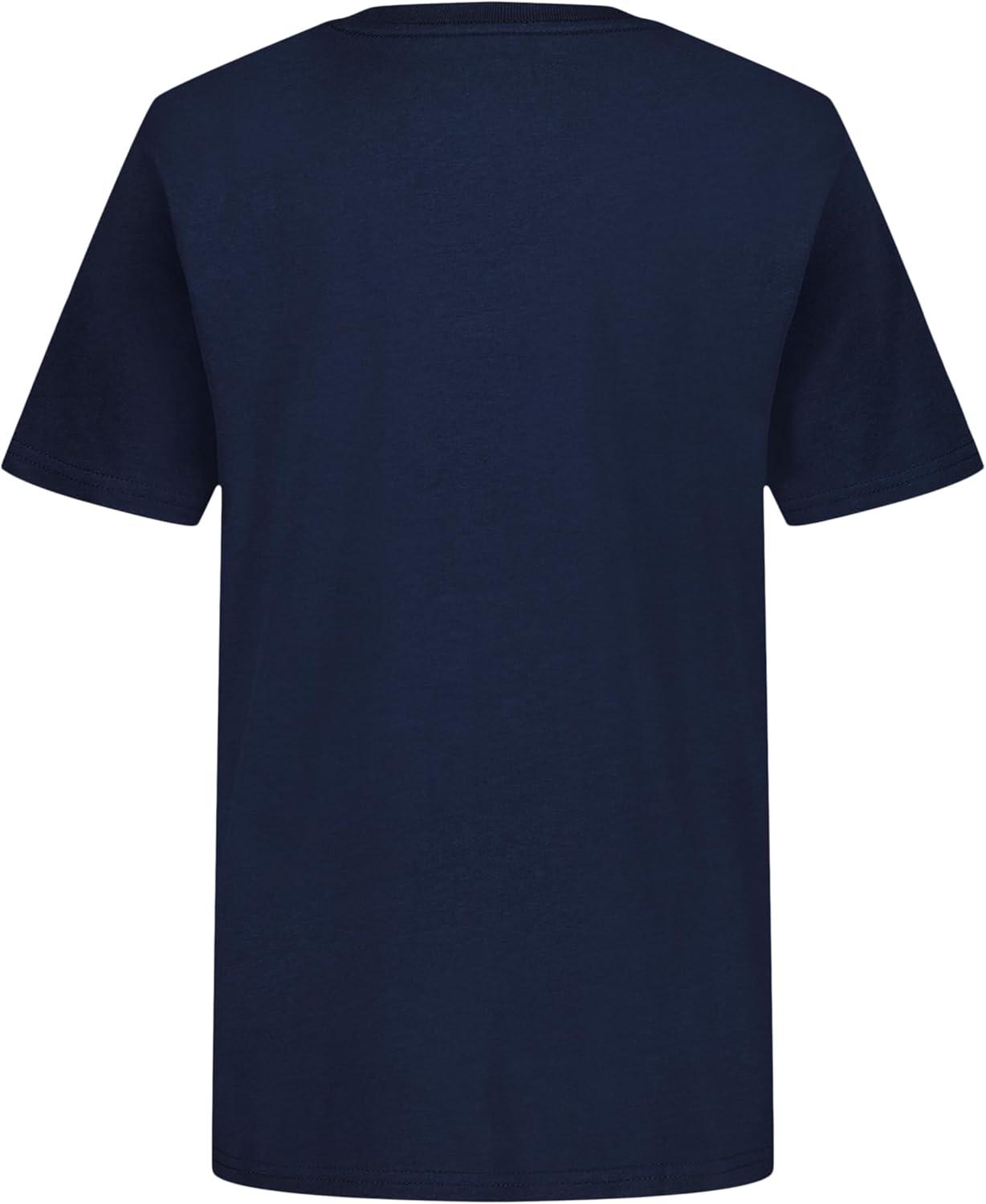 imageNautica Boys Short Sleeve Graphic Crew Neck TShirt Soft Comfortable Relaxed FitTeam Usa Yale Blue