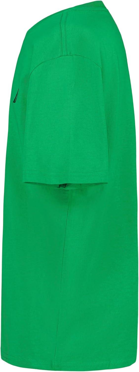 imageNautica Boys Short Sleeve Solid Crew Neck TShirt Soft Comfortable Relaxed FitBright Green