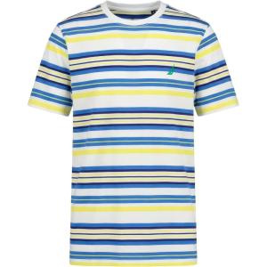 Nautica Boys’ Short Sleeve Fashion Crew Neck T-Shirt, Soft, Comfortable, Relaxed Fit(Clear Skies Bright Stripe)