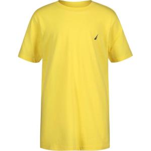 Nautica Boys’ Short Sleeve Solid Crew Neck T-Shirt, Soft, Comfortable, Relaxed Fit(Aspen Yellow)