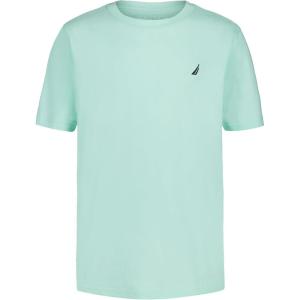 Nautica Boys’ Short Sleeve Solid Crew Neck T-Shirt, Soft, Comfortable, Relaxed Fit(Beach Glass)