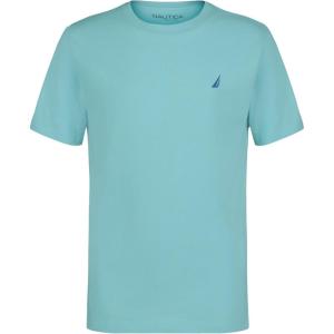 Nautica Boys’ Short Sleeve Solid Crew Neck T-Shirt, Soft, Comfortable, Relaxed Fit(Ceramic)