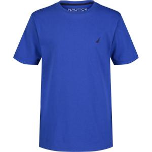 Nautica Boys’ Short Sleeve Solid Crew Neck T-Shirt, Soft, Comfortable, Relaxed Fit(Cobalt)