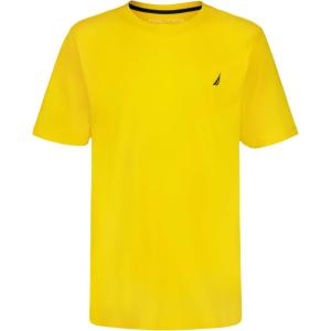 Nautica Boys’ Short Sleeve Solid Crew Neck T-Shirt, Soft, Comfortable, Relaxed Fit(Lemon)