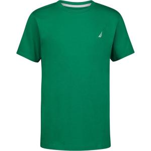 Nautica Boys’ Short Sleeve Solid Crew Neck T-Shirt, Soft, Comfortable, Relaxed Fit(Pepper Green)
