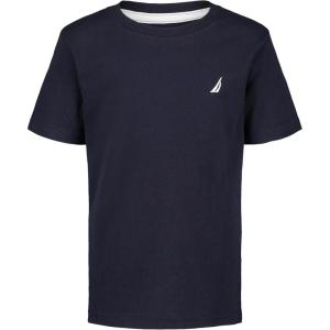 Nautica Boys’ Short Sleeve Solid Crew Neck T-Shirt, Soft, Comfortable, Relaxed Fit(Sport Navy Heather)