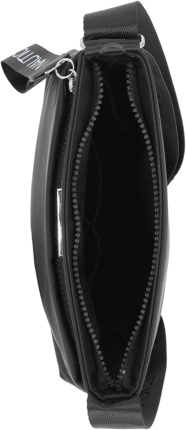 imageNautica Diver Nylon Small Womens Crossbody Bag Purse with Adjustable Shoulder StrapBlack Enamel