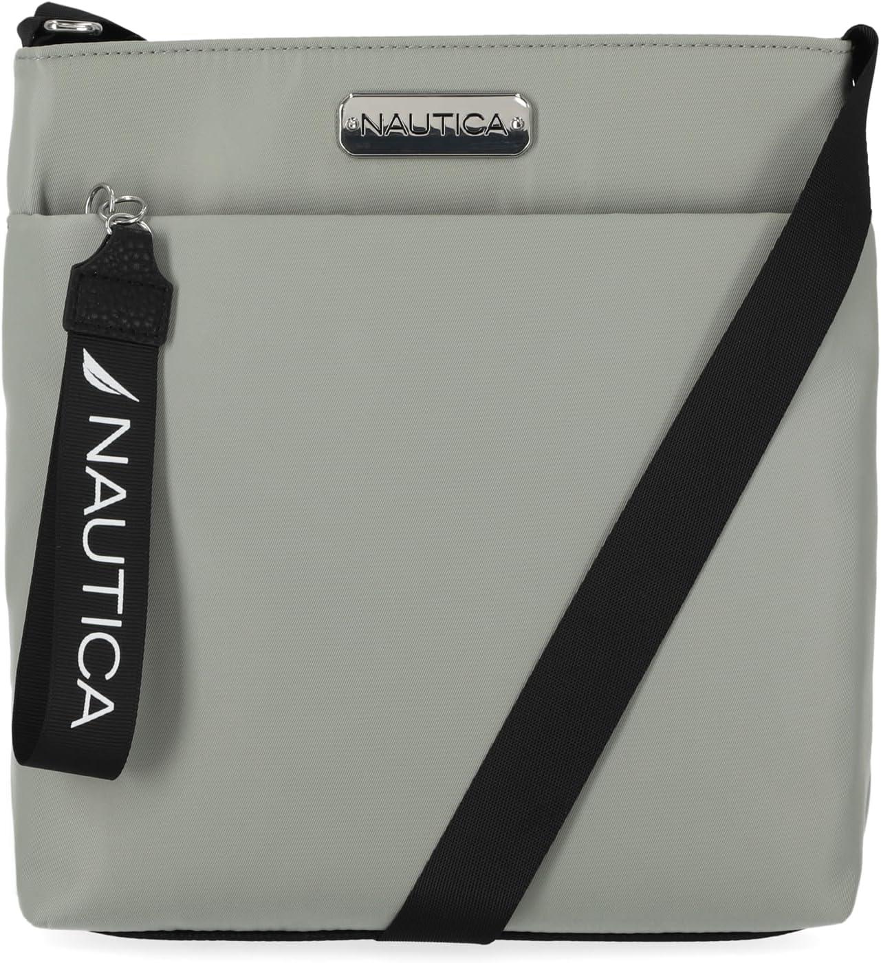 imageNautica Diver Nylon Small Womens Crossbody Bag Purse with Adjustable Shoulder StrapDoveGrey
