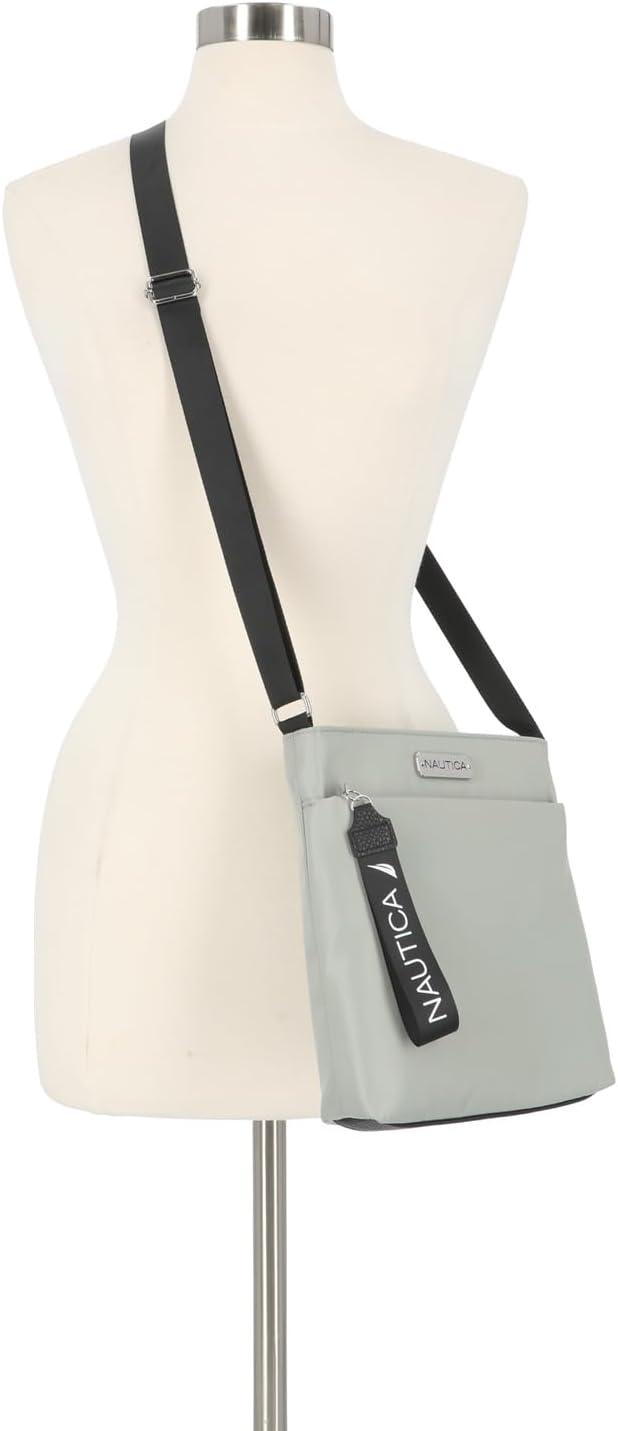 imageNautica Diver Nylon Small Womens Crossbody Bag Purse with Adjustable Shoulder StrapDoveGrey