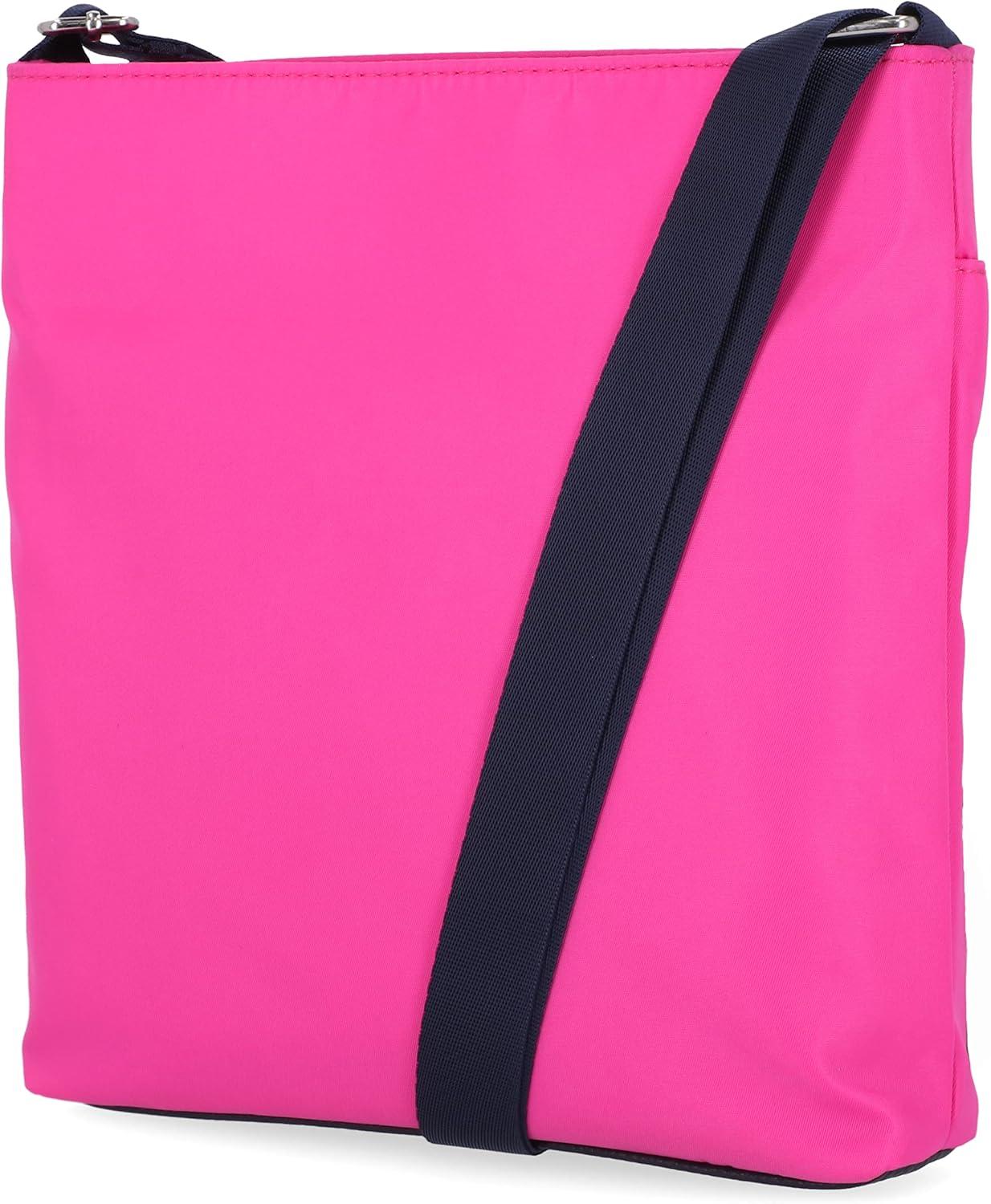 imageNautica Diver Nylon Small Womens Crossbody Bag Purse with Adjustable Shoulder StrapHot Pink