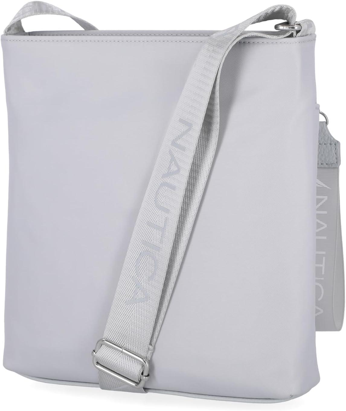 imageNautica Diver Nylon Small Womens Crossbody Bag Purse with Adjustable Shoulder StrapIce Grey