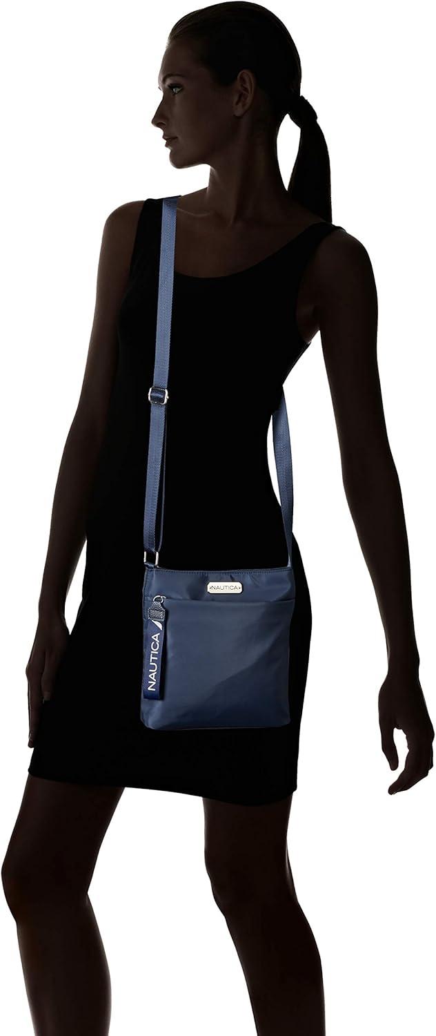 imageNautica Diver Nylon Small Womens Crossbody Bag Purse with Adjustable Shoulder StrapIndigo