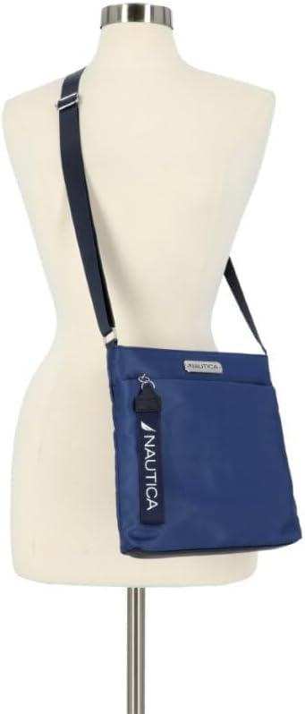 imageNautica Diver Nylon Small Womens Crossbody Bag Purse with Adjustable Shoulder StrapIndigo