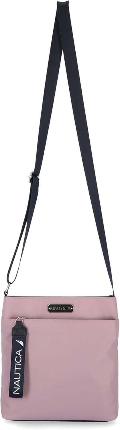 imageNautica Diver Nylon Small Womens Crossbody Bag Purse with Adjustable Shoulder StrapLilac Rose