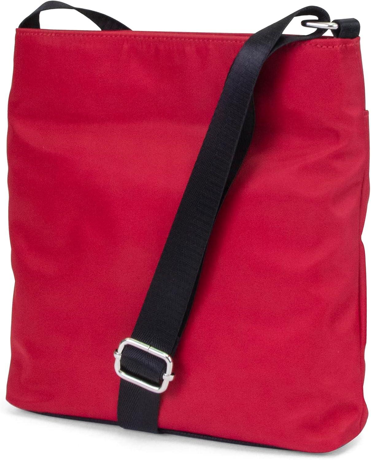 imageNautica Diver Nylon Small Womens Crossbody Bag Purse with Adjustable Shoulder StrapRed
