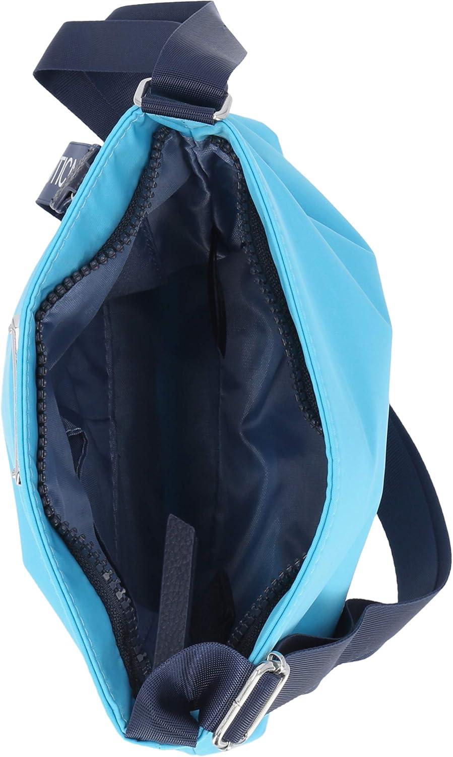 imageNautica Diver Nylon Small Womens Crossbody Bag Purse with Adjustable Shoulder StrapScuba Blue