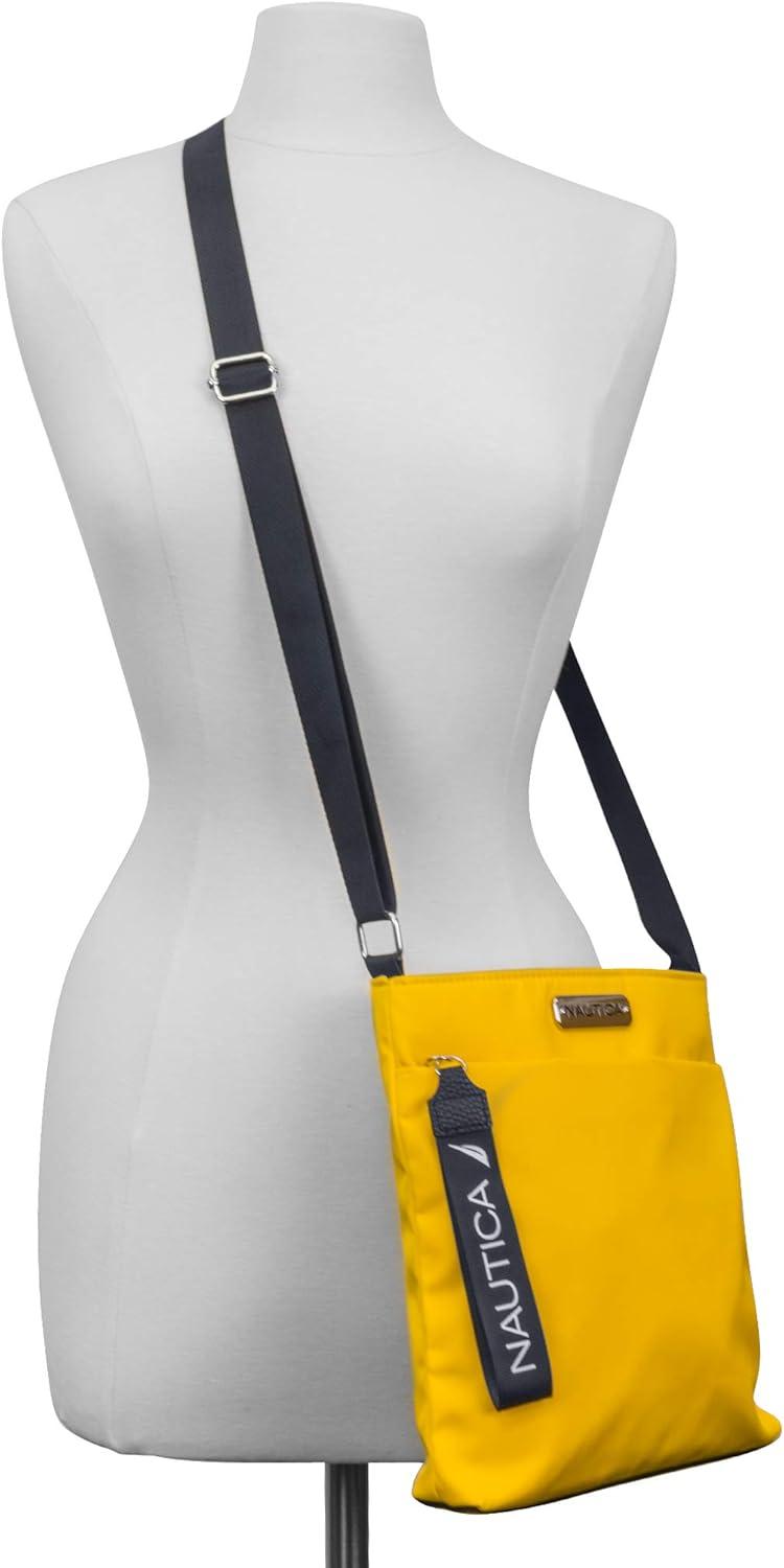 imageNautica Diver Nylon Small Womens Crossbody Bag Purse with Adjustable Shoulder StrapSunny Yellow