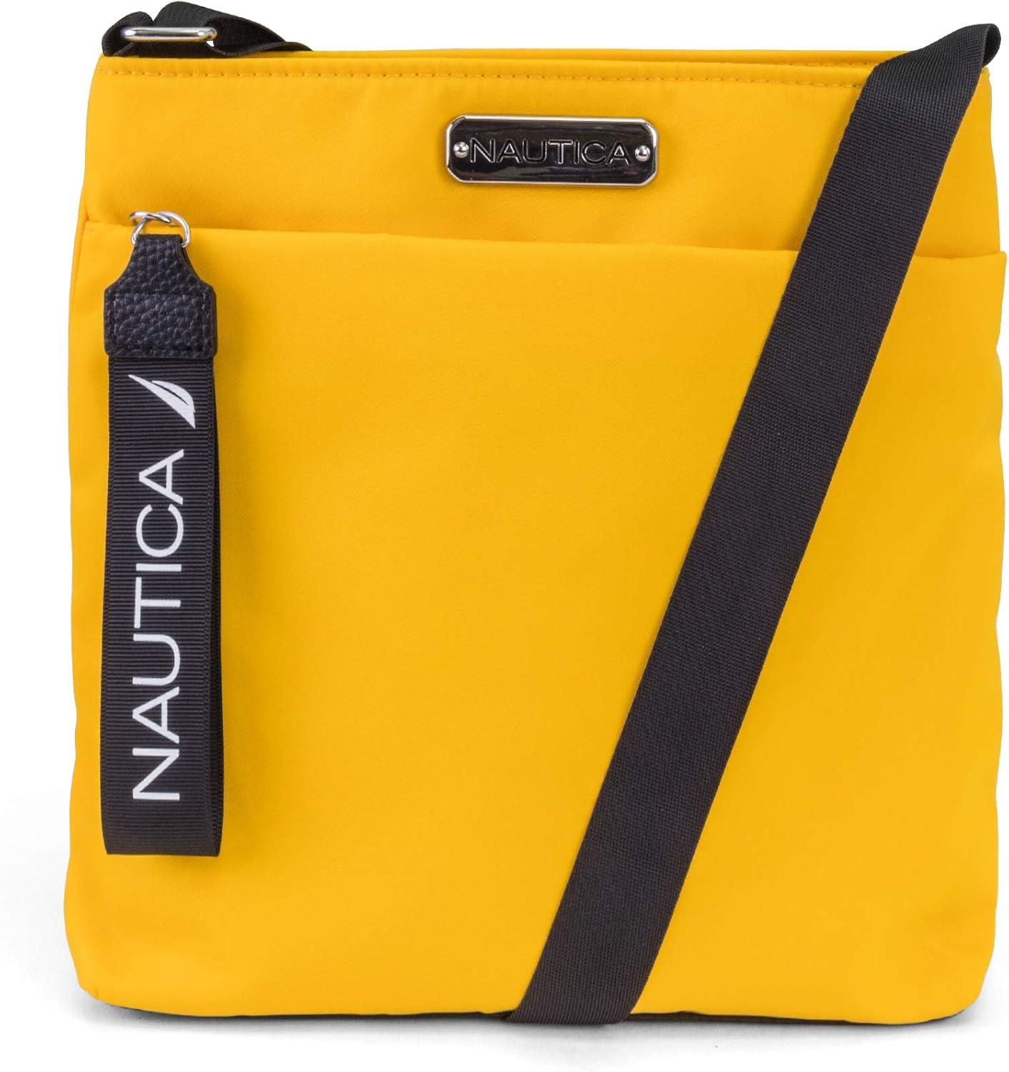imageNautica Diver Nylon Small Womens Crossbody Bag Purse with Adjustable Shoulder StrapSunny Yellow