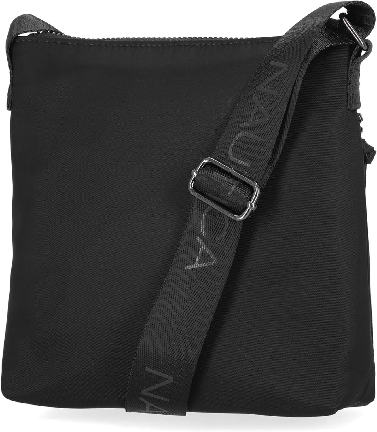imageNautica Diver Nylon Small Womens Crossbody Bag Purse with Adjustable Shoulder StrapZipper Up Black