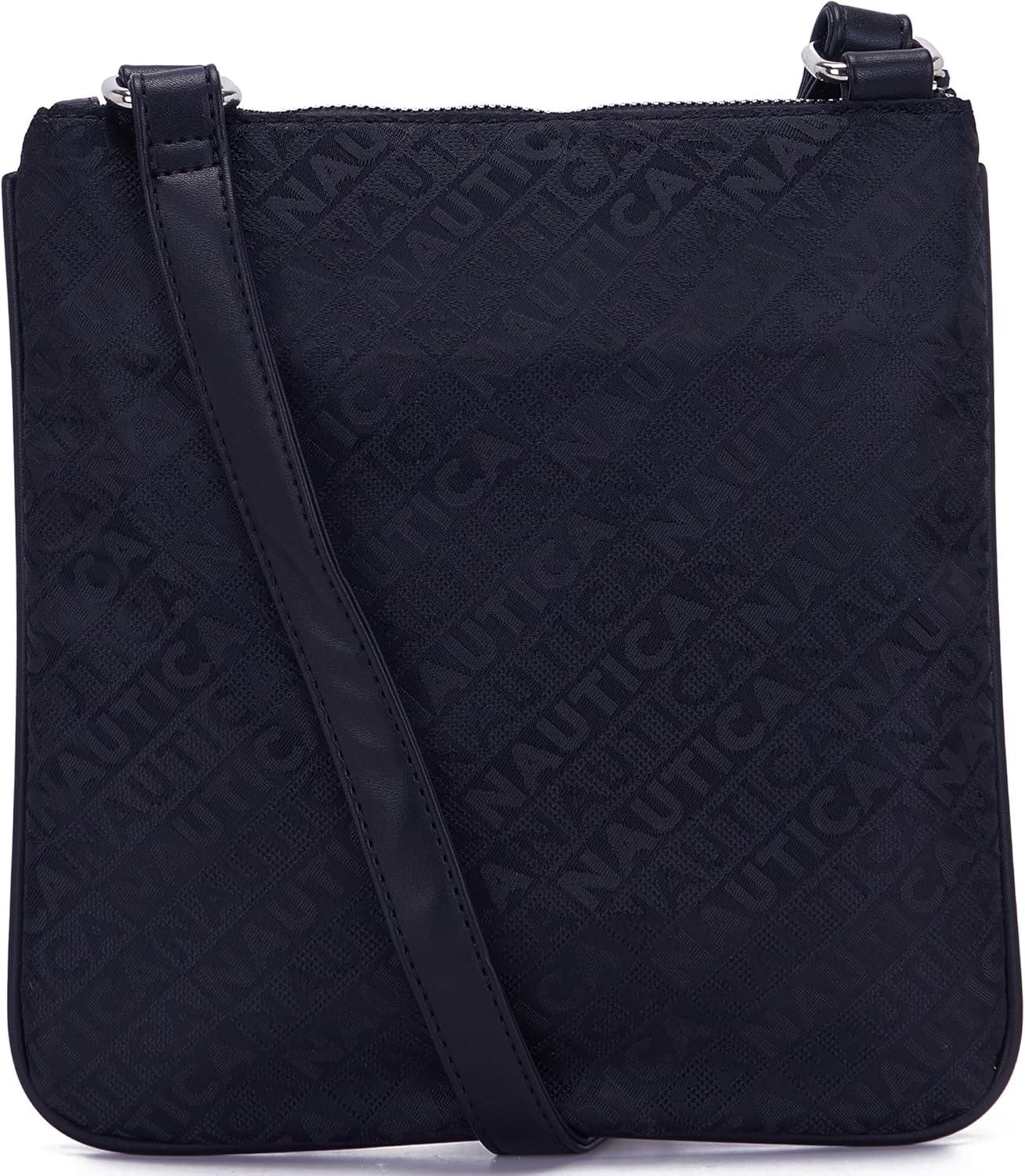 imageNautica Lakeside Signature Jaquard North South Crossbody BagBlack