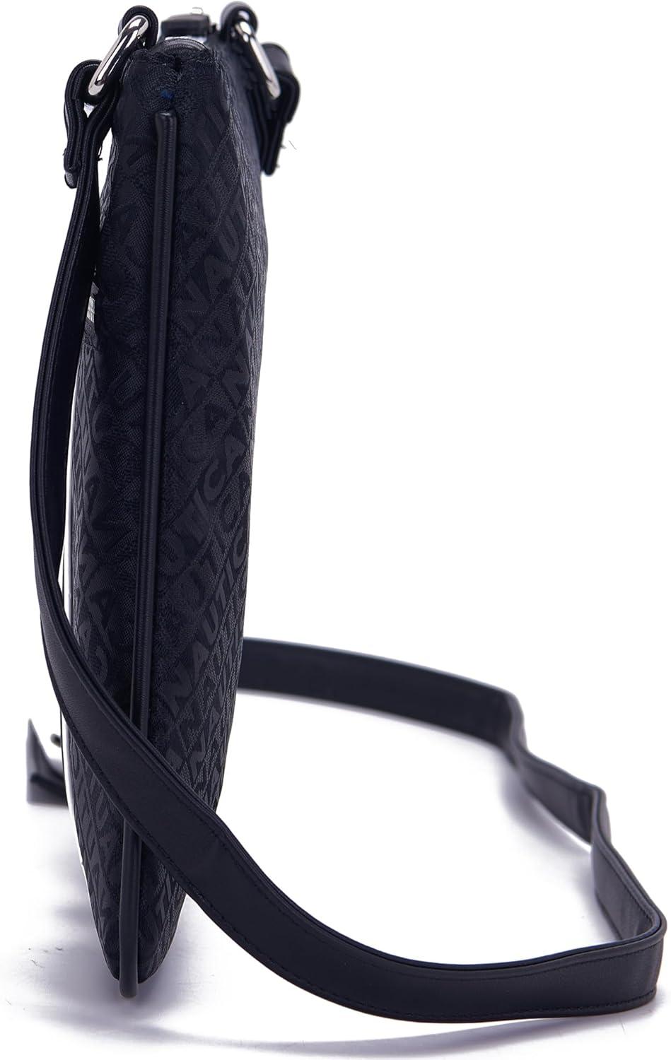 imageNautica Lakeside Signature Jaquard North South Crossbody BagBlack