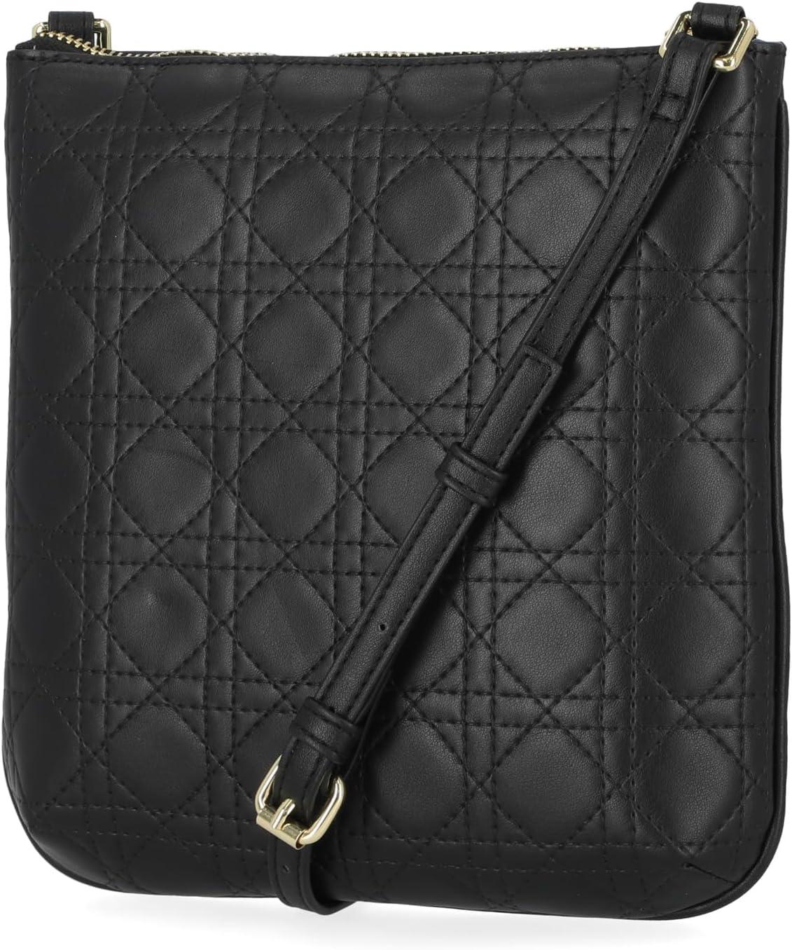 imageNautica Lakeside Signature Jaquard North South Crossbody BagBlack Lattice Quilt
