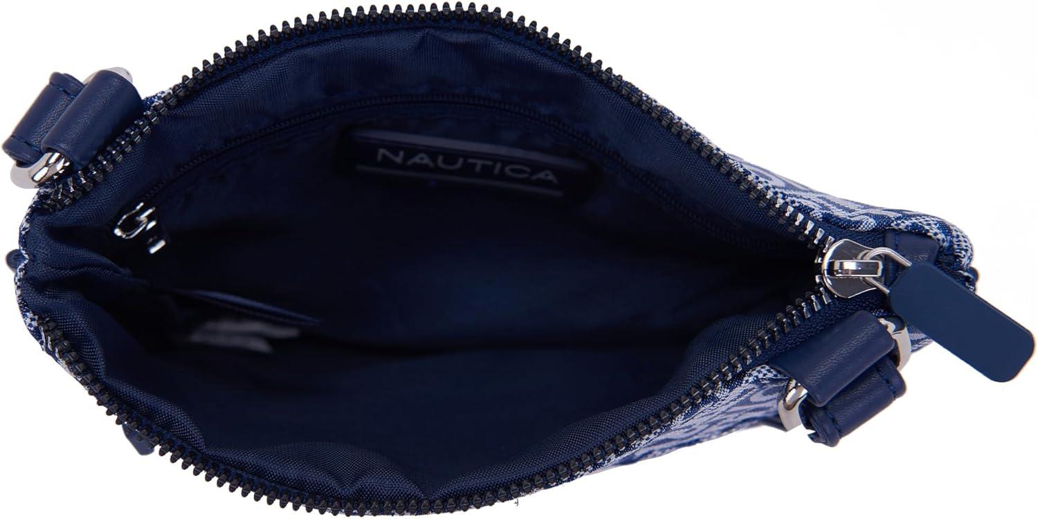 imageNautica Lakeside Signature Jaquard North South Crossbody BagIndigo