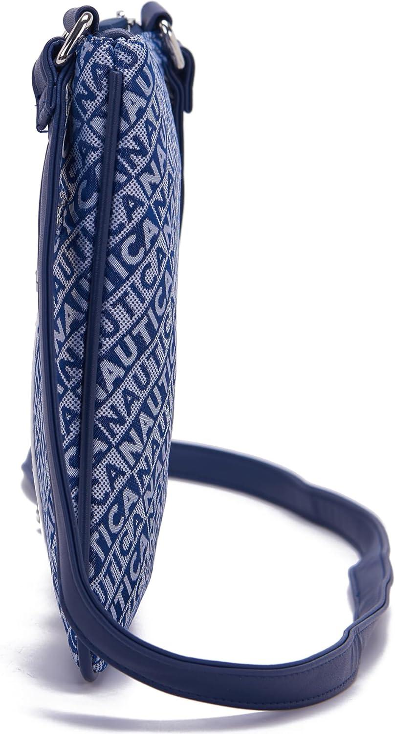 imageNautica Lakeside Signature Jaquard North South Crossbody BagIndigo