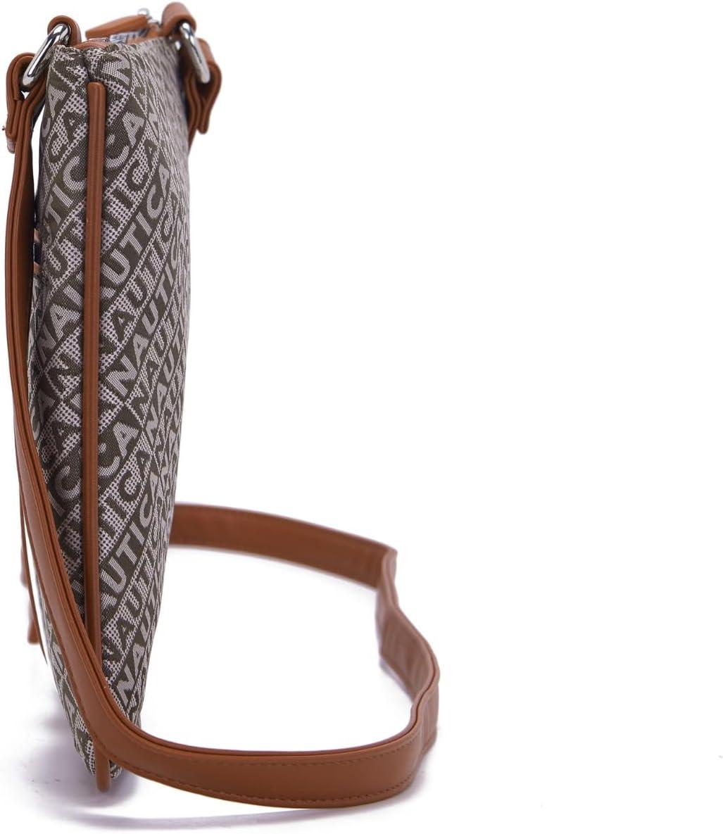 imageNautica Lakeside Signature Jaquard North South Crossbody BagKhaki