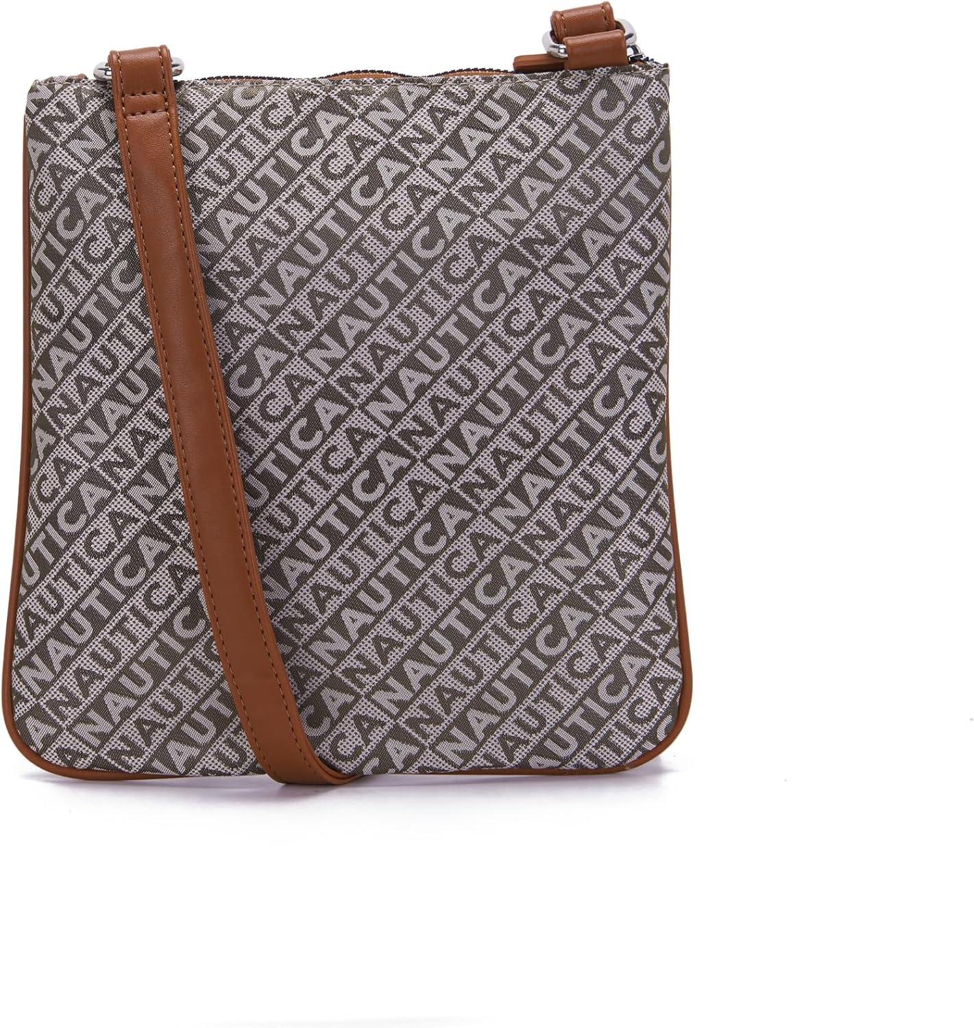 imageNautica Lakeside Signature Jaquard North South Crossbody BagKhaki