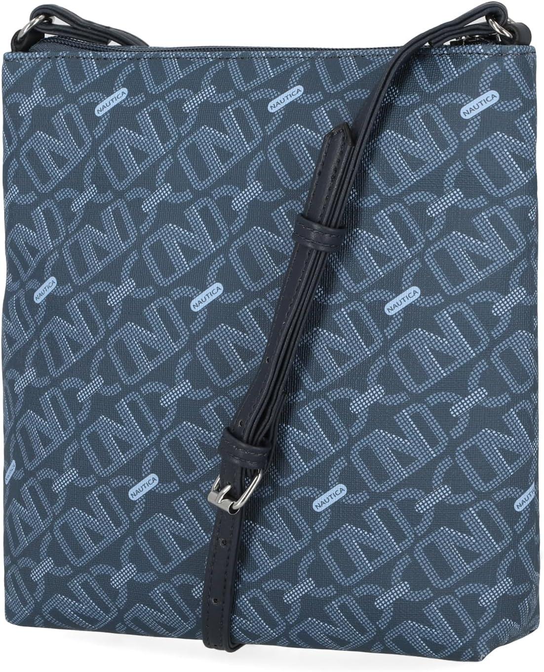 imageNautica Lakeside Signature Jaquard North South Crossbody BagLinked Denim