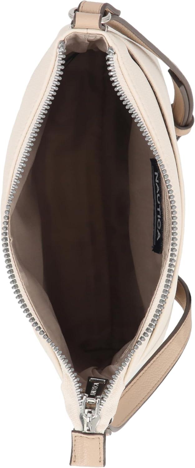 imageNautica Lakeside Signature Jaquard North South Crossbody BagOuter Banks Bone