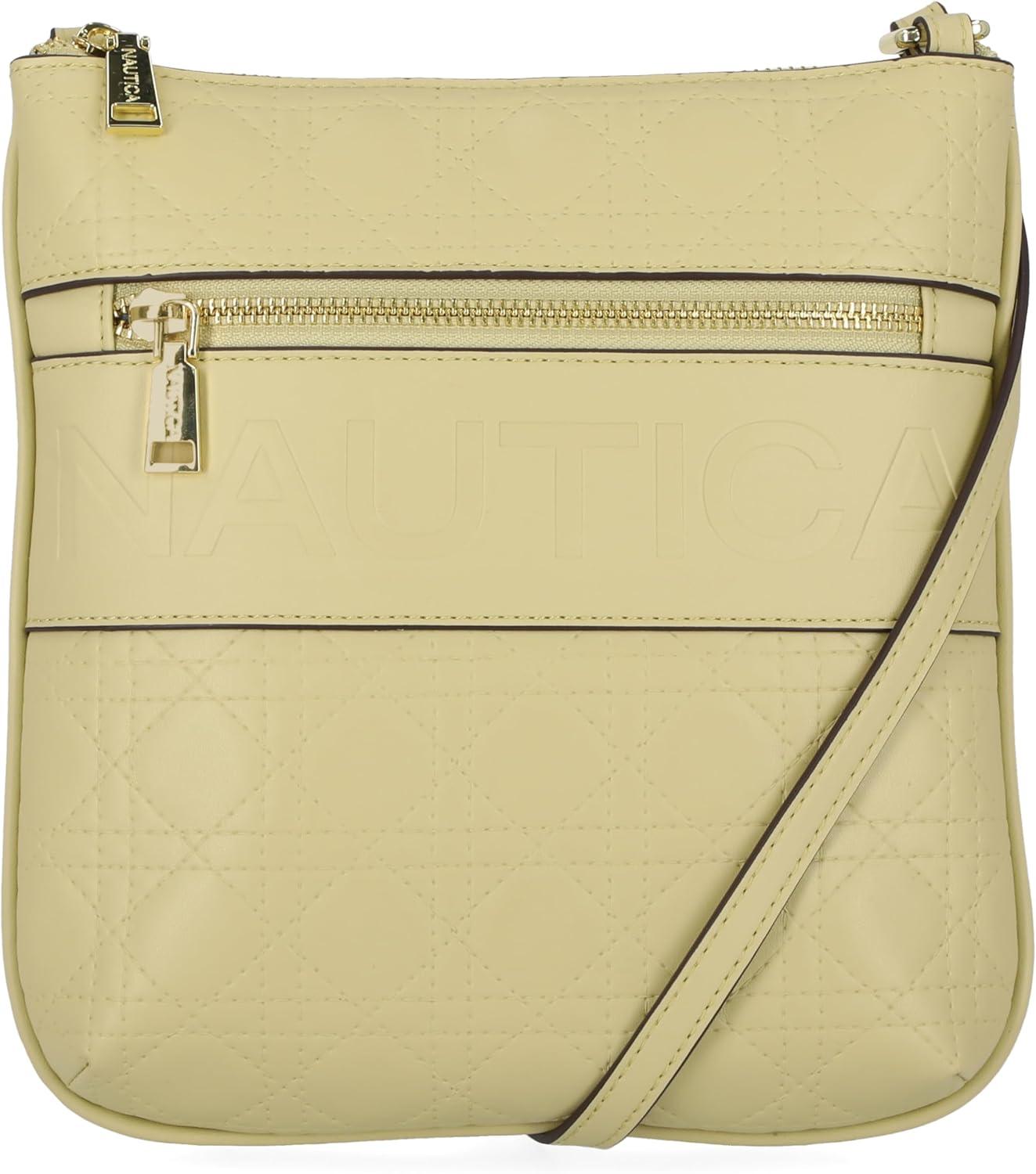 imageNautica Lakeside Signature Jaquard North South Crossbody BagPistachio Lattice Quilt