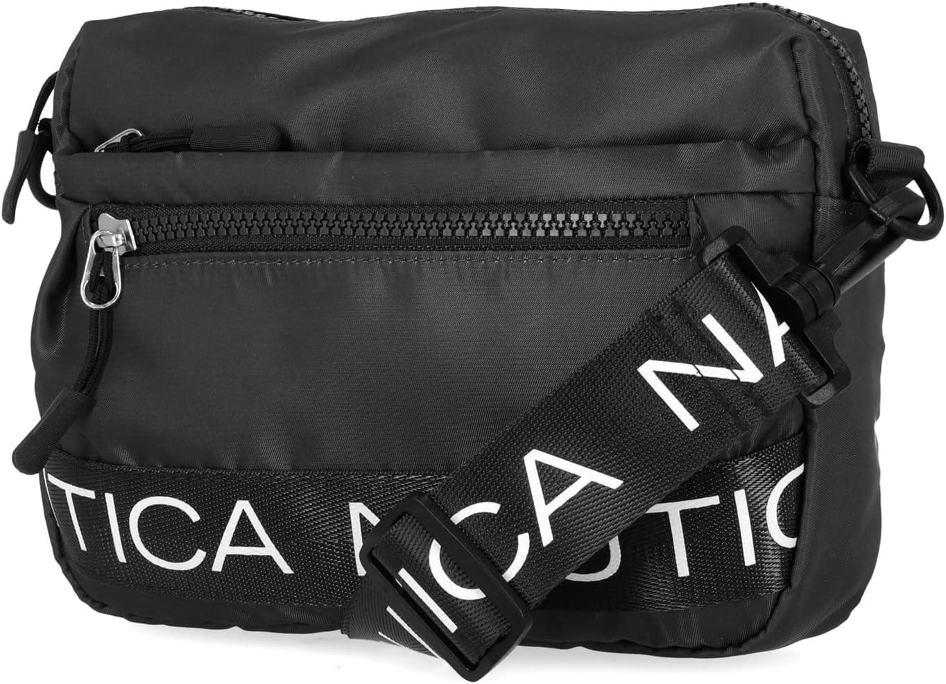imageNautica Nylon Bean crossbodyBelt Bag adjustable shoulder strapBlack