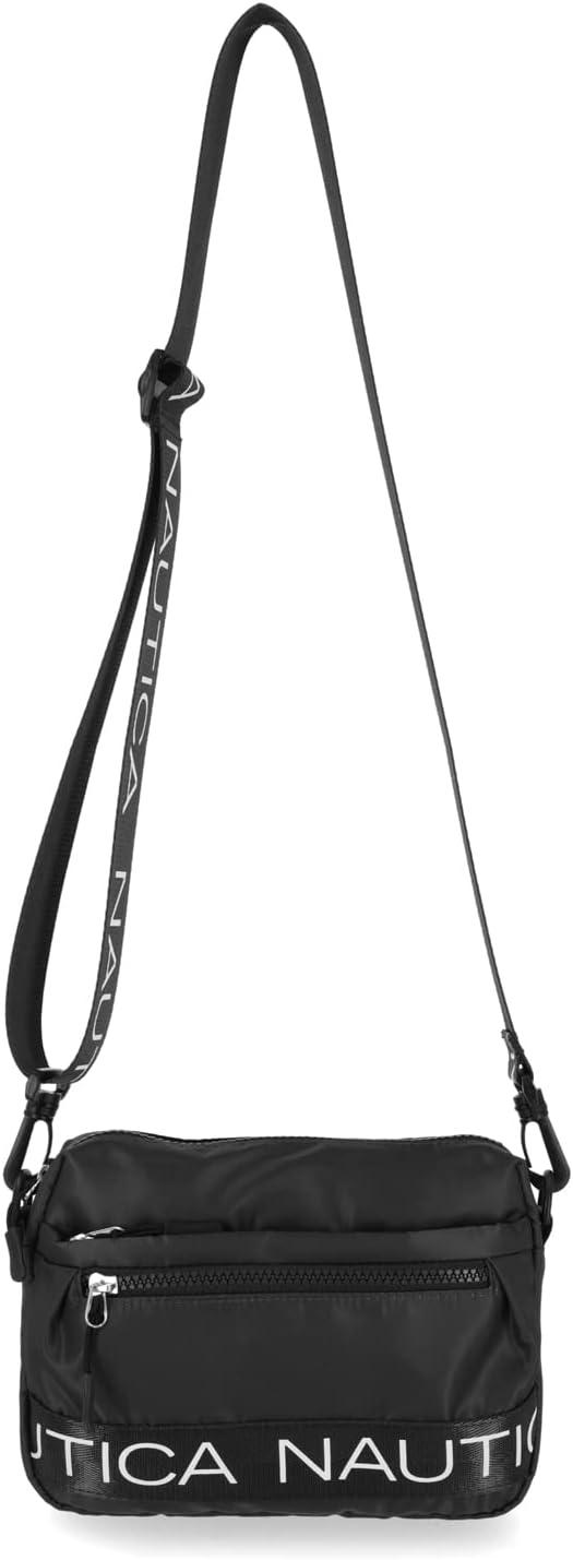 imageNautica Nylon Bean crossbodyBelt Bag adjustable shoulder strapBlack
