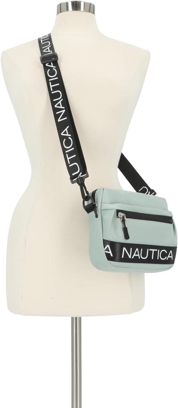 imageNautica Nylon Bean crossbodyBelt Bag adjustable shoulder strapDoveGrey
