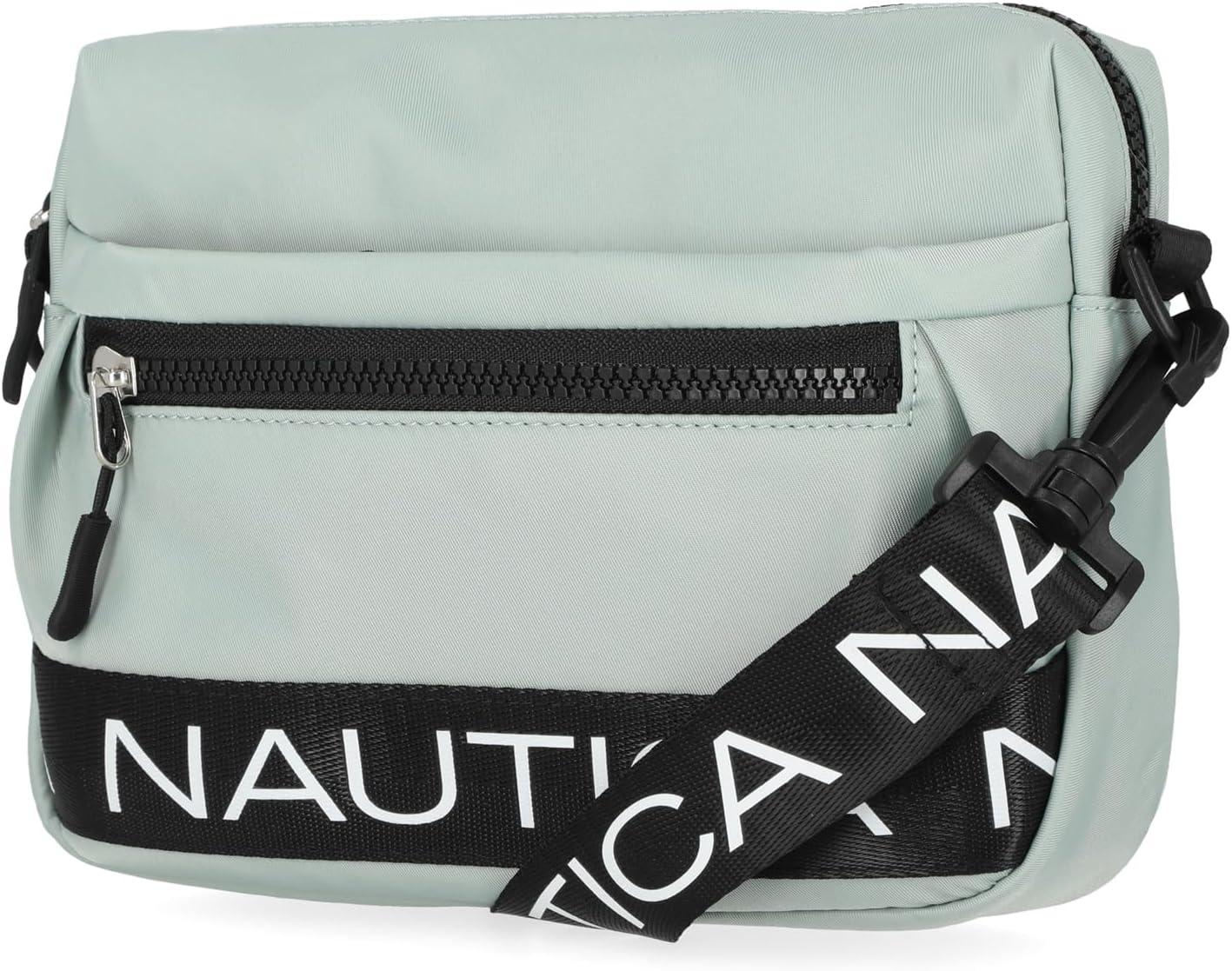 imageNautica Nylon Bean crossbodyBelt Bag adjustable shoulder strapDoveGrey