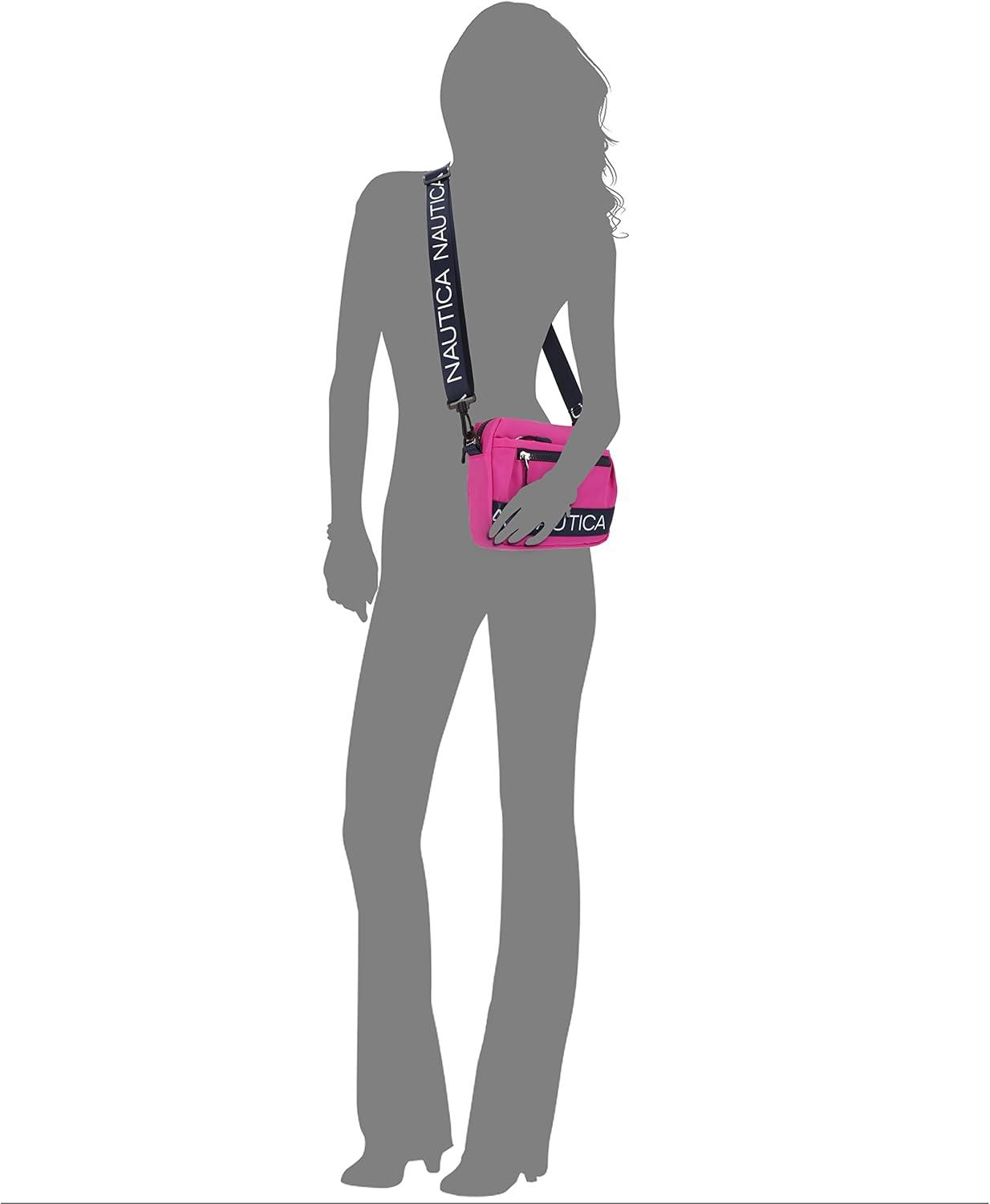 imageNautica Nylon Bean crossbodyBelt Bag adjustable shoulder strapHot Pink
