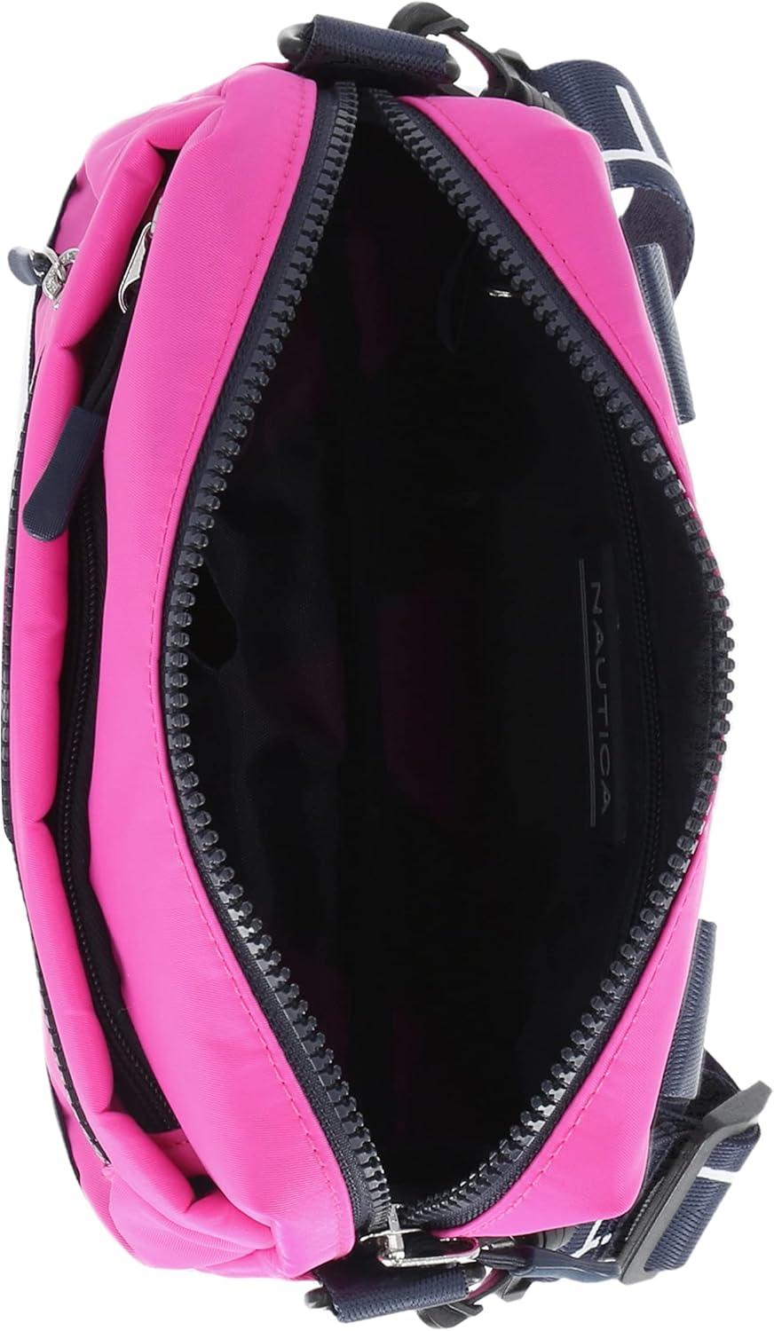 imageNautica Nylon Bean crossbodyBelt Bag adjustable shoulder strapHot Pink