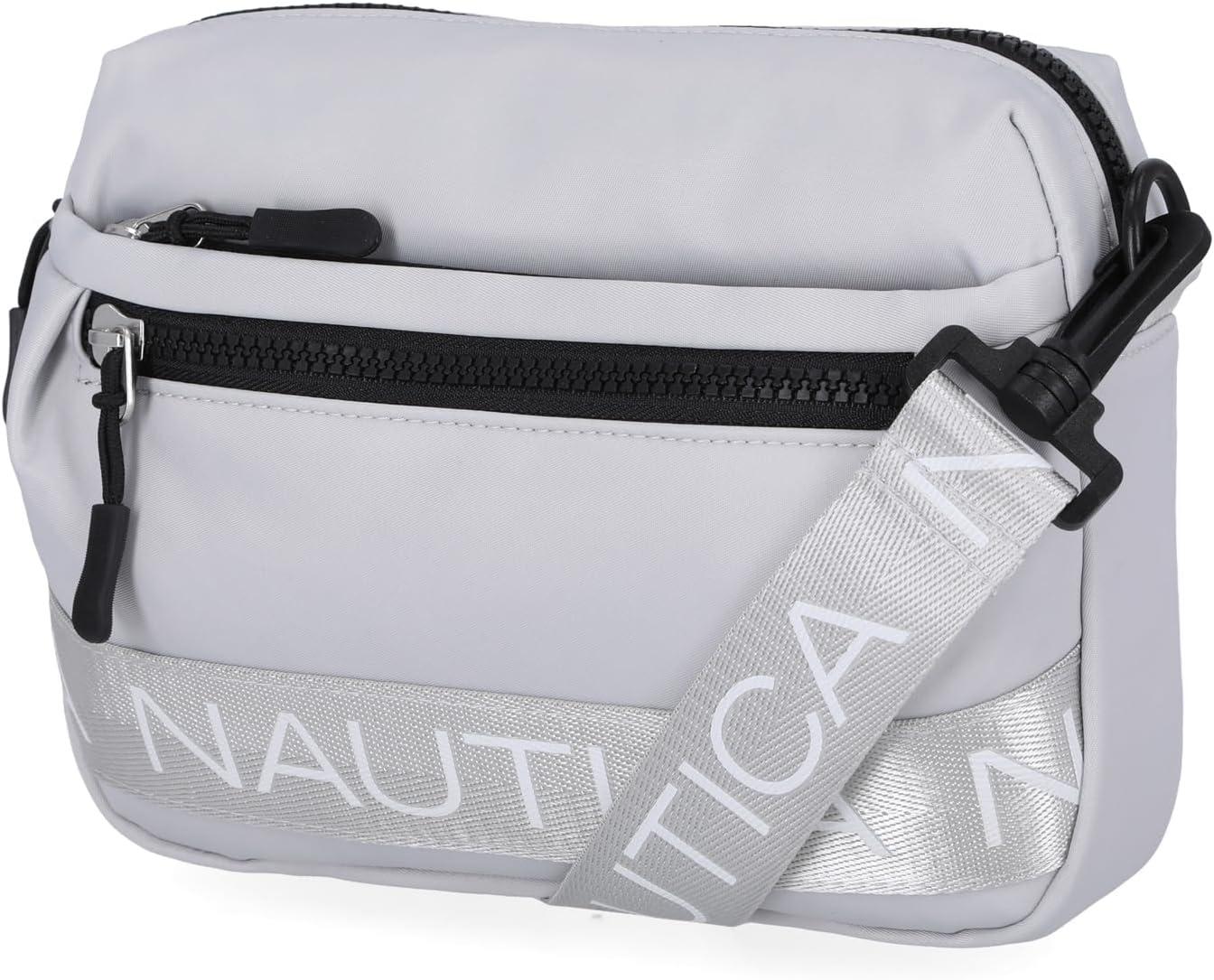 imageNautica Nylon Bean crossbodyBelt Bag adjustable shoulder strapIce Grey