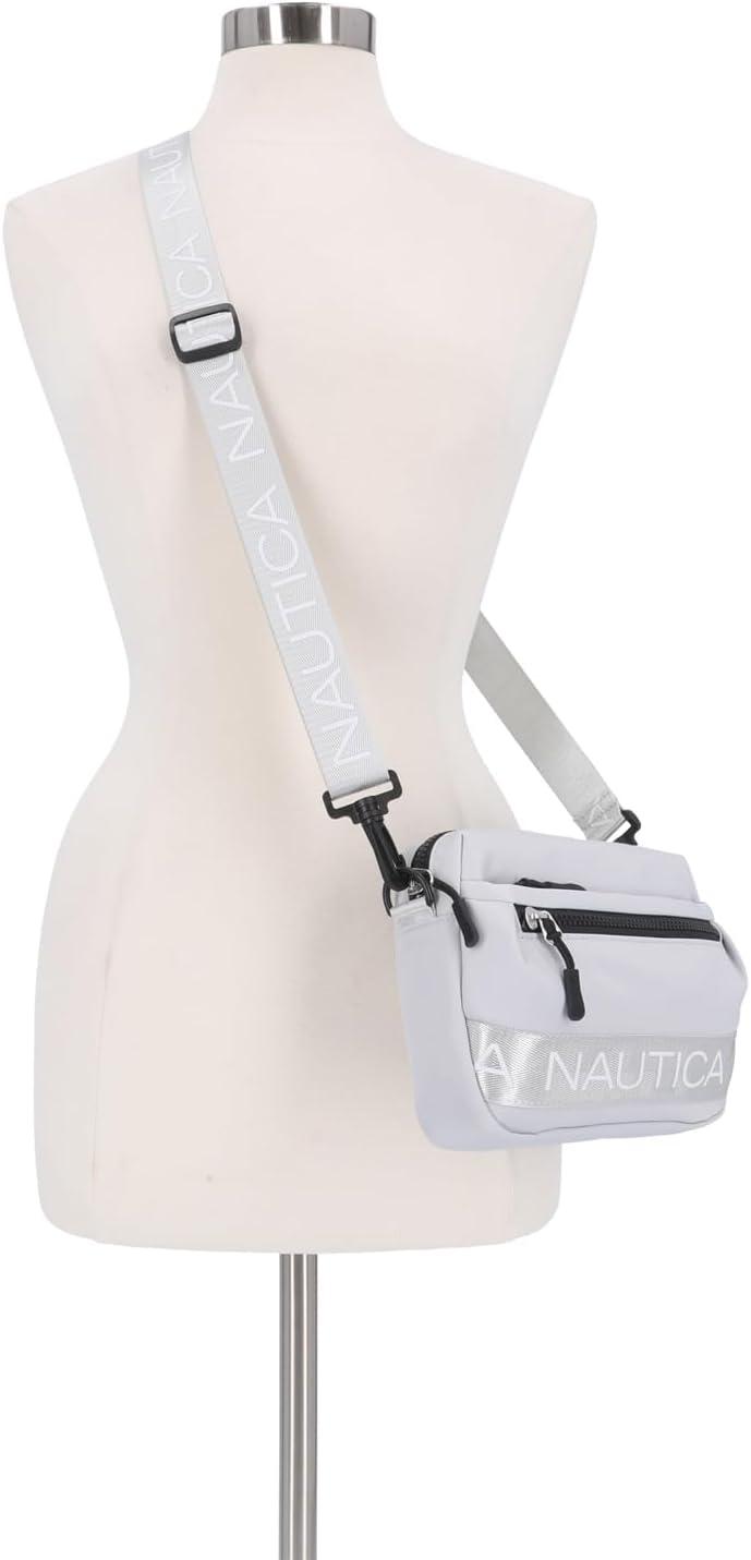 imageNautica Nylon Bean crossbodyBelt Bag adjustable shoulder strapIce Grey