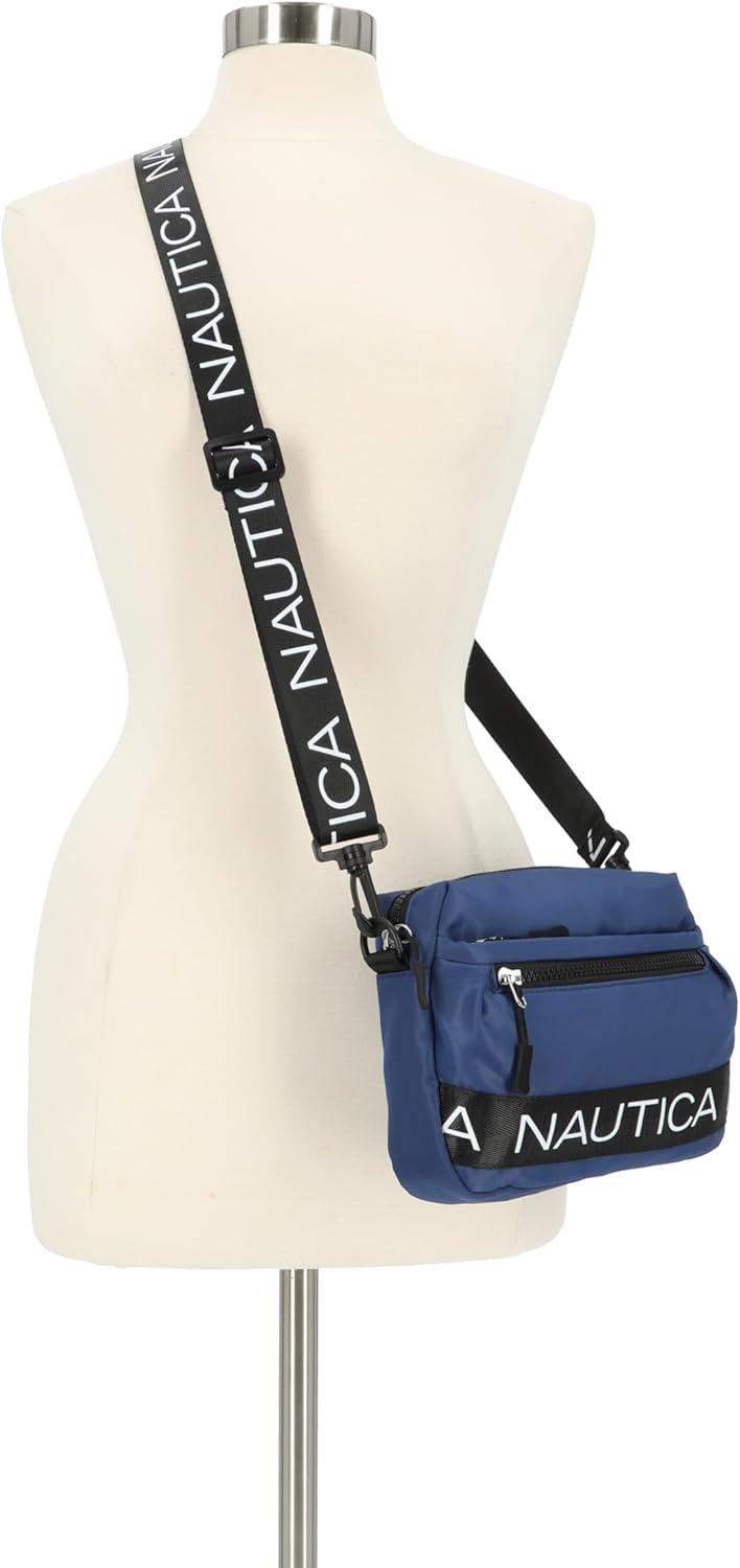 imageNautica Nylon Bean crossbodyBelt Bag adjustable shoulder strapIndigo